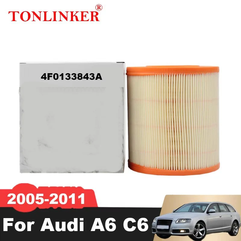 

TONLINKER Air Filter 4F0133843A For Audi A6 C6 3rd 2005 2006 2007 2008 1.8MT 1.9TDI 2.0MT 2009 2010 2011 2.0TFSI 2.0TDI
