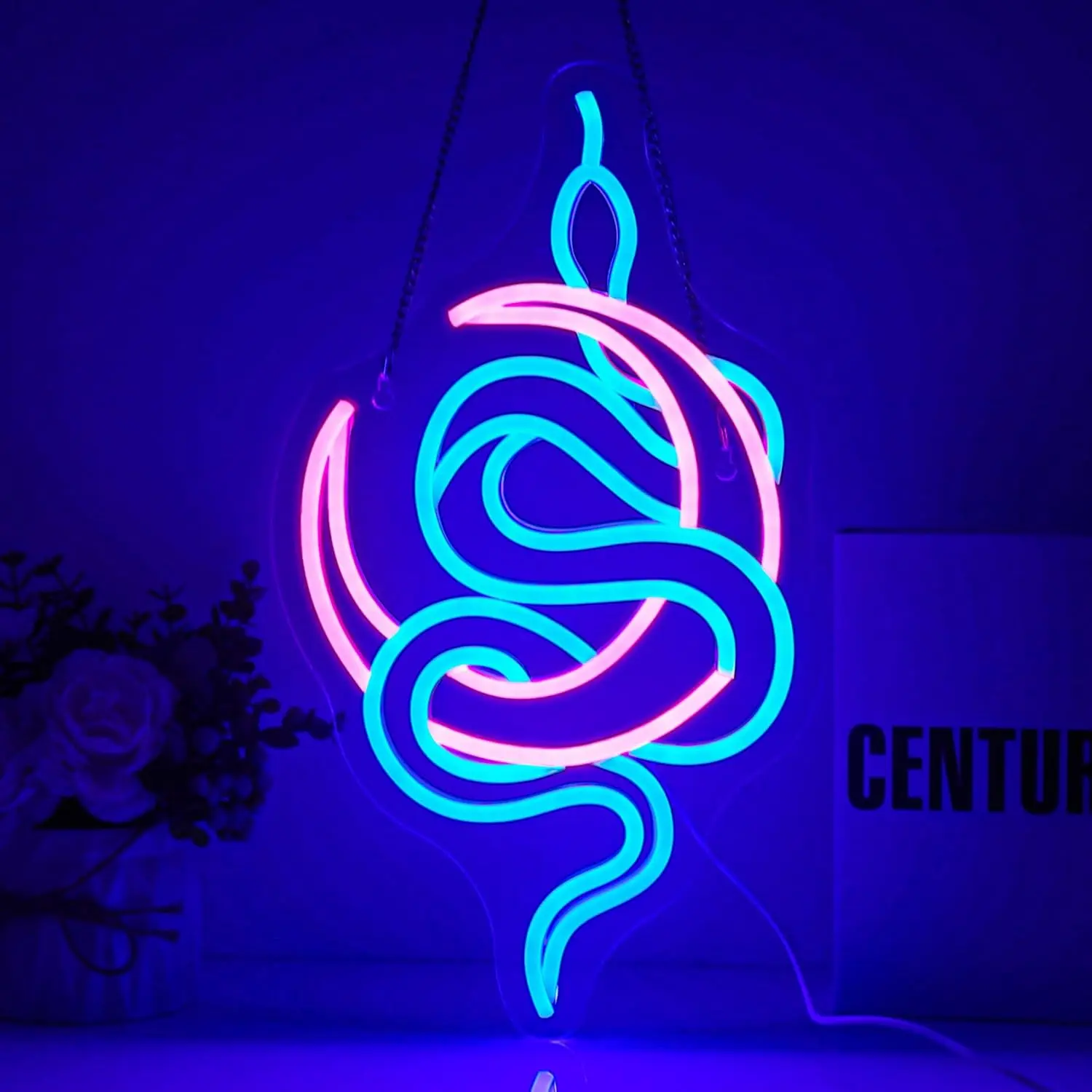 ثعبان القمر النيون Led أضواء النيون للنادي بار ديكور USB عكس الضوء اللعب استوديو الفني العصرية ديكور هدايا للفن Aficionados