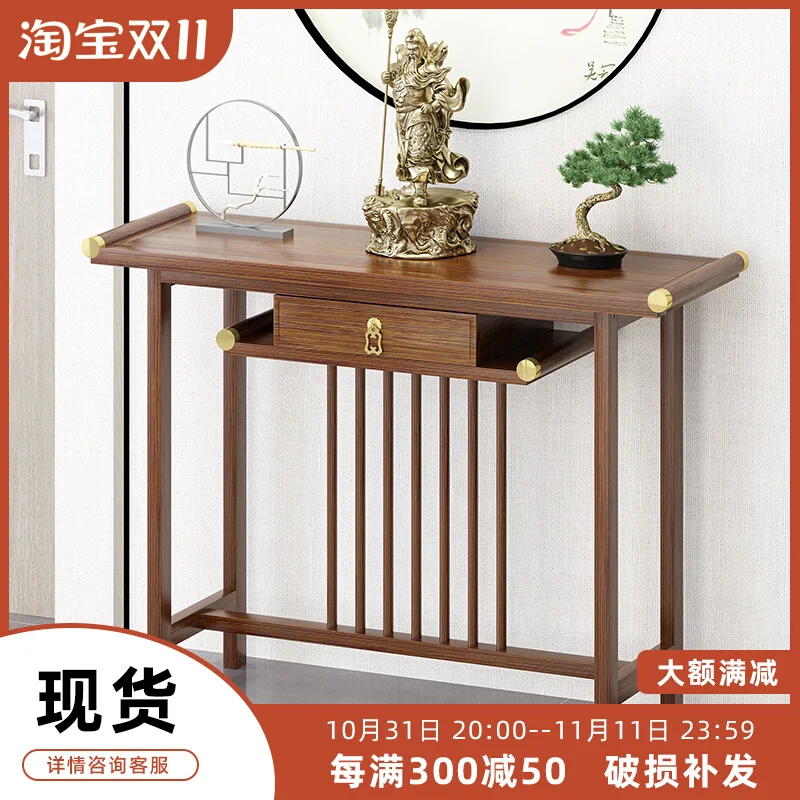 The new Chinese-style entrance table, ultra-narrow entrance table, light luxury, entrance cabinet, wall for table, incense case