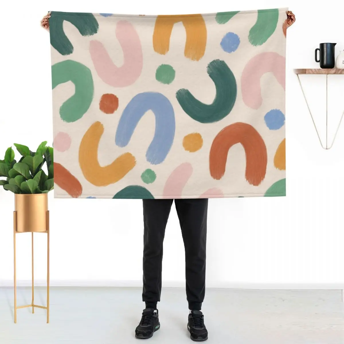 Sedona Abstract Mix Throw Blanket Decorative Beds Hair For Sofa Thin Polar Soft Plaid Decoratives Blankets