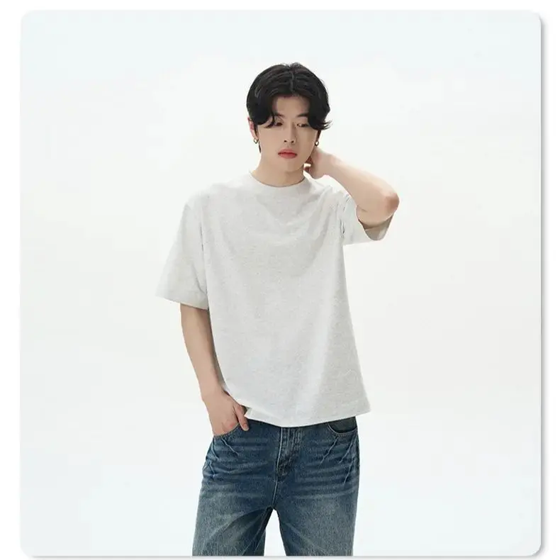 Summer Cotton Lightweight Short-Sleeved T-Shirt – Unisex, Versatile Basic Layer, Breathable and Loose-Fitting