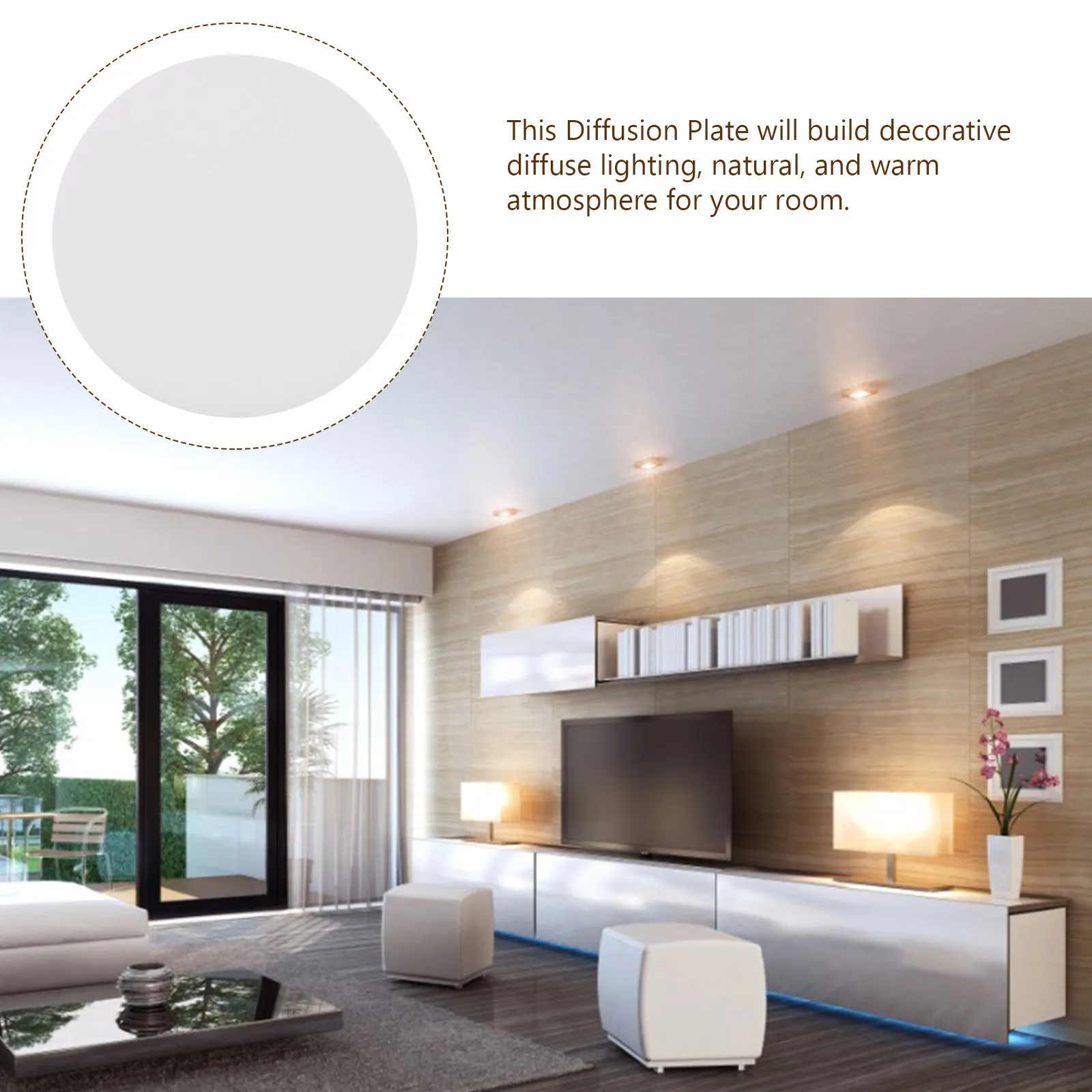 20Pcs Plastic Downlight Diffusion Sheets Dazzle-Proof Light Diffuser for Ceiling Spotlights Eye Protection Dust Proof Warm