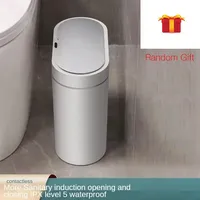 8L/7L Smart Sensor Trash Can Automatic Household Electronic Trash Can Kitchen Trash Bin Toilet Waterproof Narrow Seam Sensor Bin