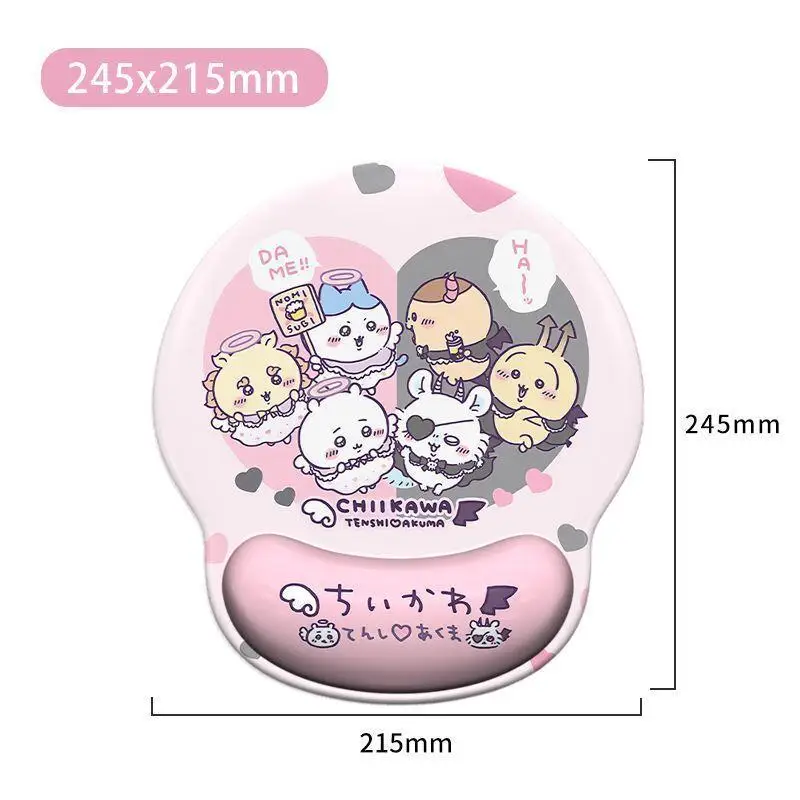Anime Chiikawa Mouse Pad with Wrist Rest Non-Slip Rubber Computer Pad Cartoon Hachiware Usagi Keyboard Mouse Pad Work Game Gift - view 5