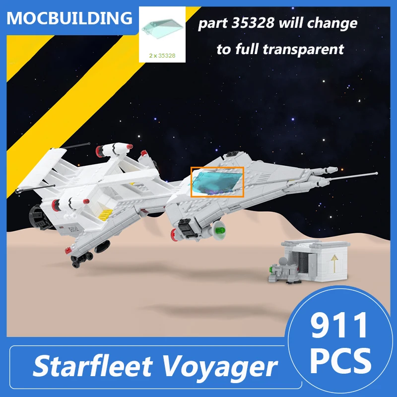 Flotta Stellare Voyager Modello Moc Building Blocks Fai Da Te Assemblare Mattoni Spazio Educativo Collezione Creativa Display Giocattoli Regali 911 PZ