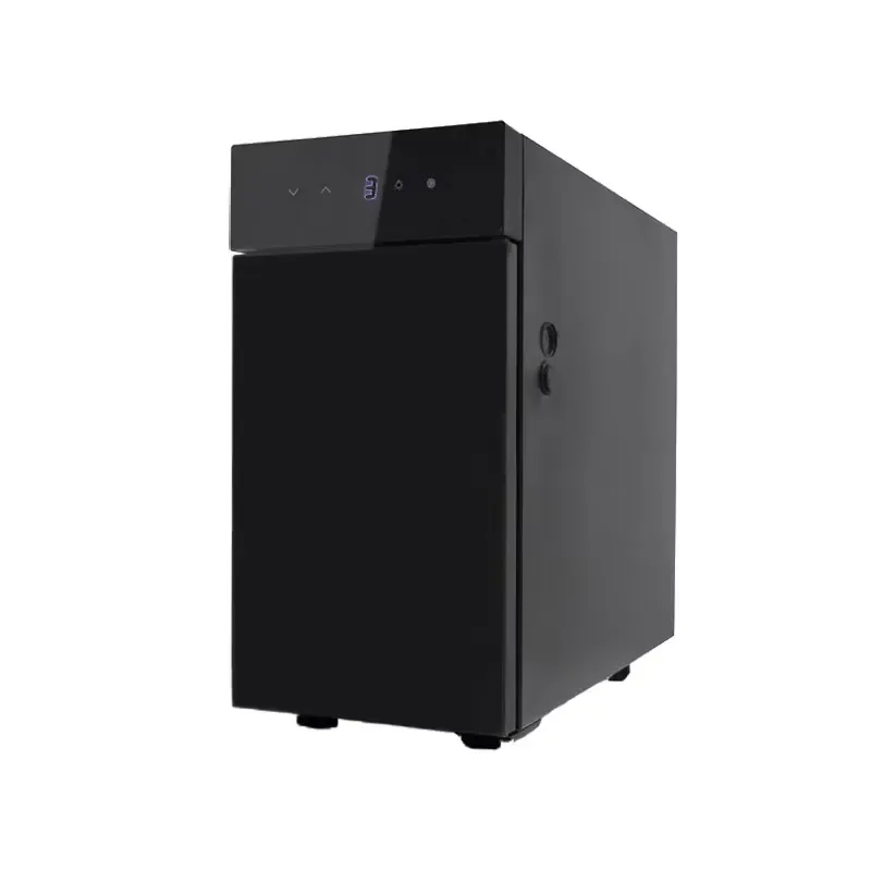 Mini Portable Glass Door Milk Cooler Refrigerator with Touch LED Control for Coffee Maker Keep Fresh Compact Design Touch LED