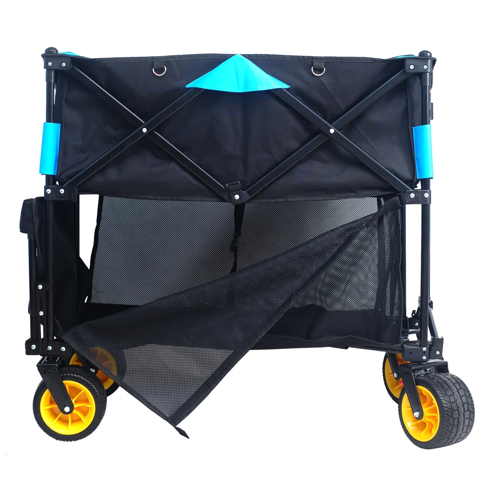 Large Capacity Folding Cart Extra Long Extender Wagon Cart Folding Wagon Garden Shopping Beach Cart