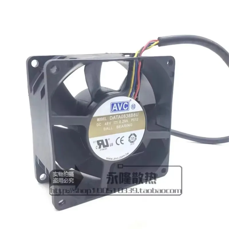 Authentic DATA0838B8U 80 * 80 * 38MM 8CM 48V 0.29A 4-wire PWM temperature control server Cooling fan