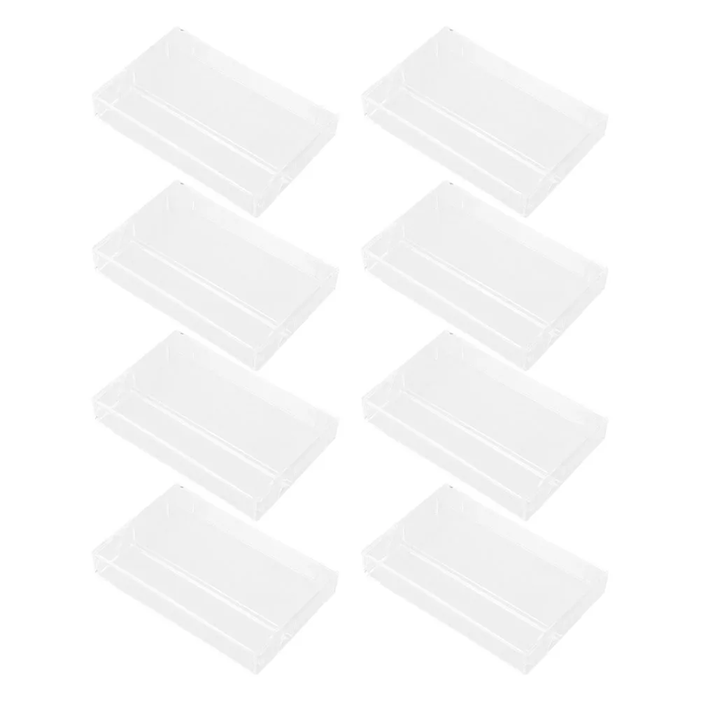 

8 Pcs Tape Storage Box Cassette Holder Case Blank Cases Transparent Boxes Holders