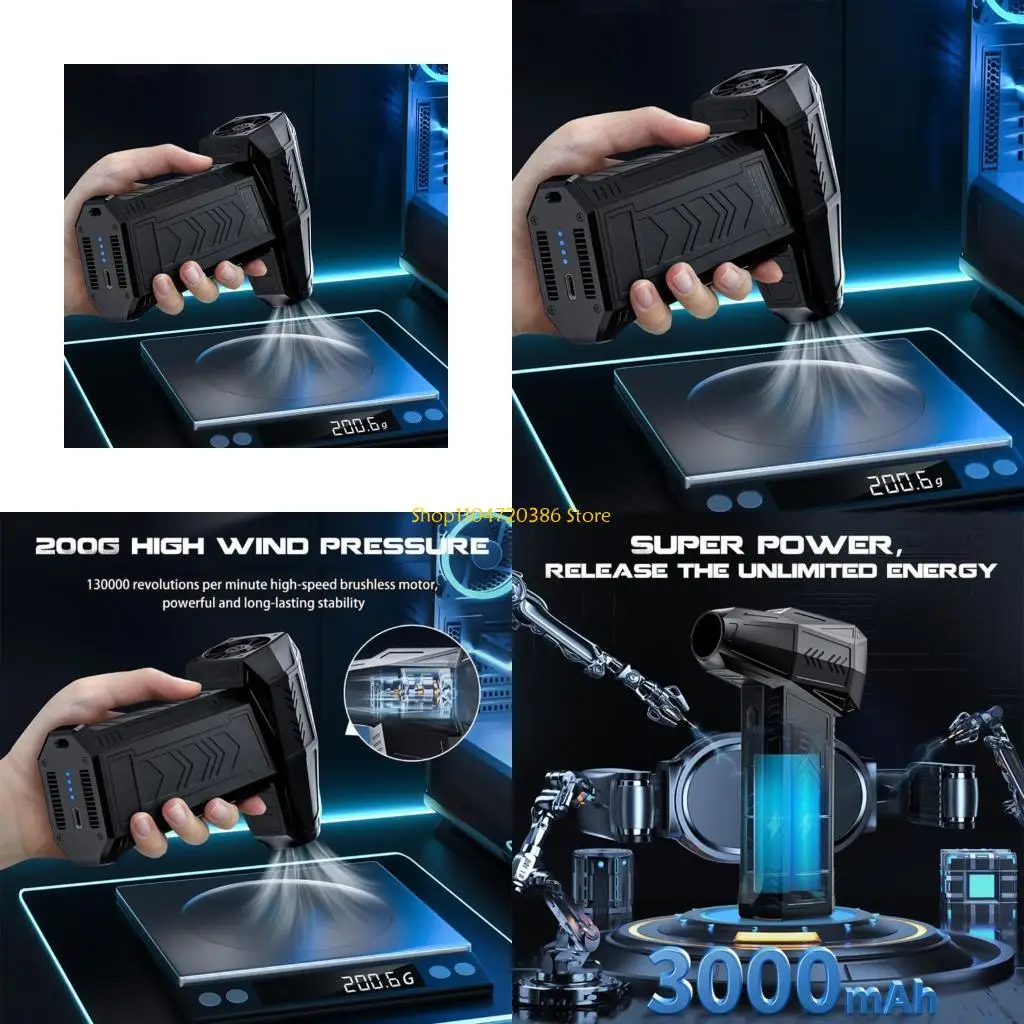 

Карманный воздуходувка K0EA, 130000 об/мин, мощный для очистки автомобиля от пыли, приготовления барбекю, уборки снега и