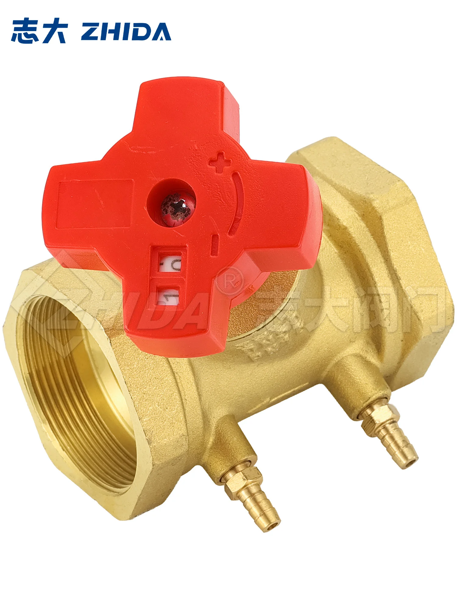 1/2inch to 2-1/2inch Brass Double Regulating Balance Flow Meter Valve Manual Digital Control Circuit Balancing Valves