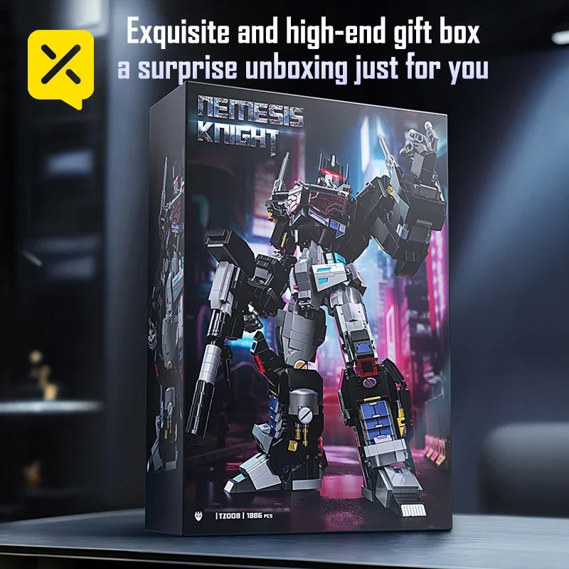 Optimus Prime Knight Robot blocs de construction ensemble ABS plastique STEM jouet cadeau de qualité de collection pour les garçons adultes et les amateurs de robots