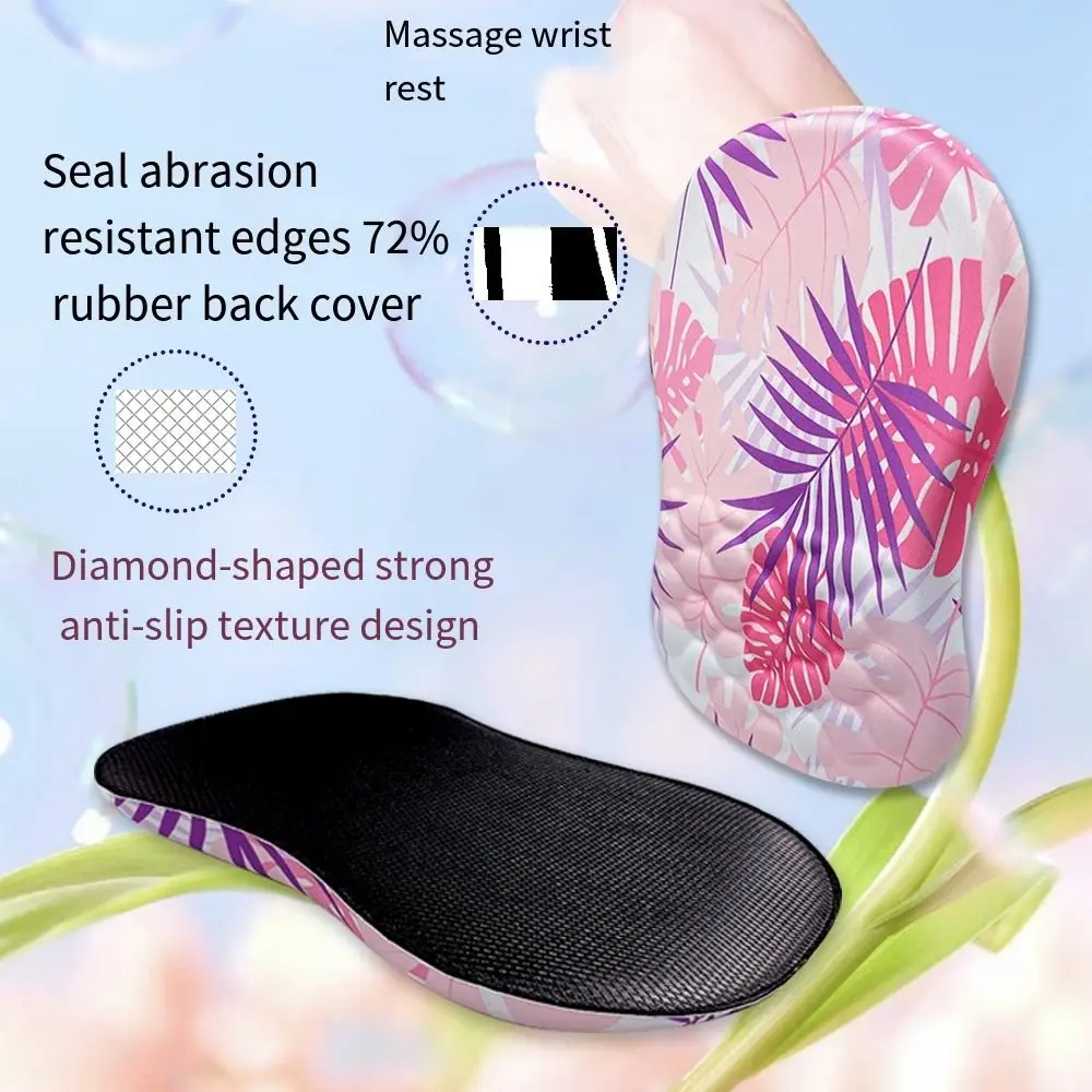 Gel Comfortable Mouse Pad with Wrist Rest Memory Space Cotton Non-Slip Wrist Rest Base 3D Thick Wrist Support Office