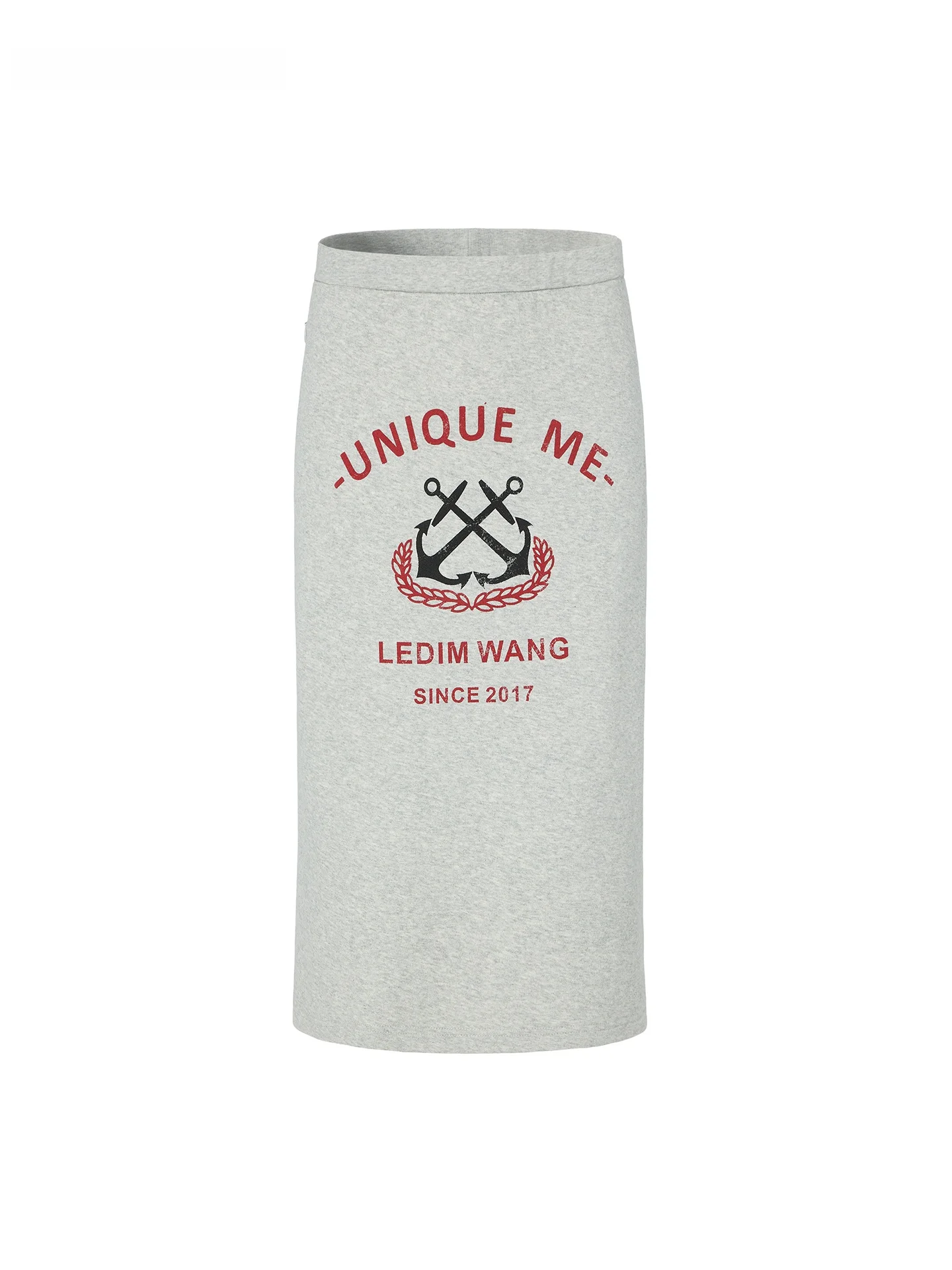 

Женская серая миди-юбка LEDIM WANG в американском повседневном стиле с контрастным принтом, прямого кроя, весна-лето, новинка