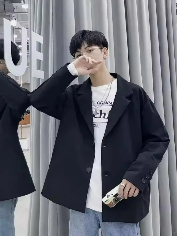 

Новая весенне-осенняя повседневная куртка-пиджак унисекс в стиле кэжуал, модная, для отдыха, в стиле кэжуал-шик