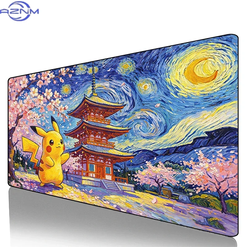 Mouse Pads Pokemon Pikachu Gengar original Gamer Computer Notebook Pc Mousepad Carpet rug Gaming Accessories Keyboard Desk Mat