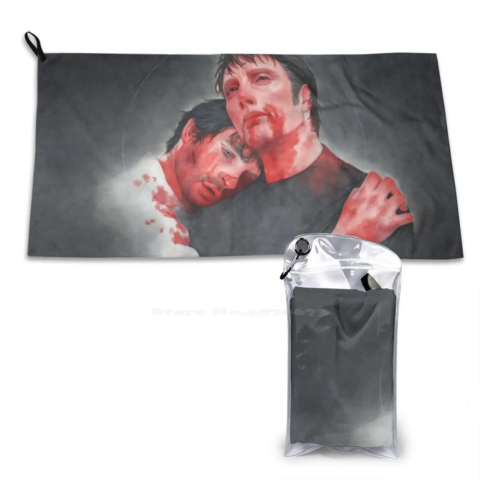 The Wrath Of The / Hannibal S3E13 Season Finale / Hannigram Watercolor Soft Towel Quick Dry Beach Towel Hannigram Madsmikkelsen