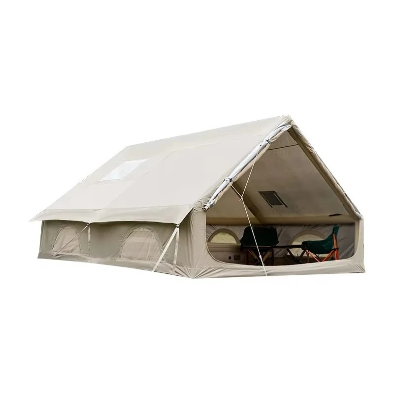 Hot Sell Inflatable Camping Tent for 8 Person Waterproof  Fabric Four-season Quick Setup One Bedroom Big Size Outdoor Tent