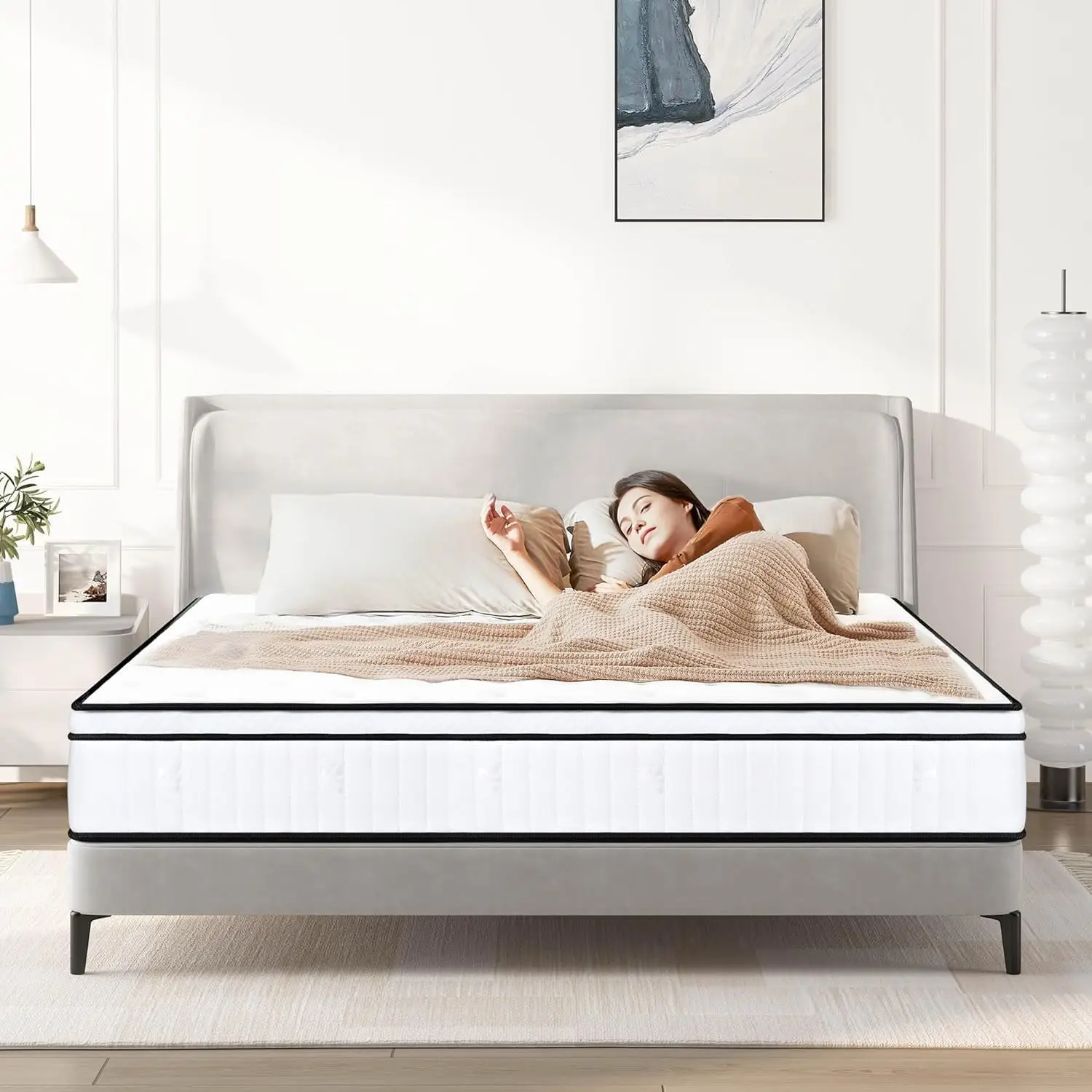 Matelas hybride Queen en boîte, 10 pouces, sans violet