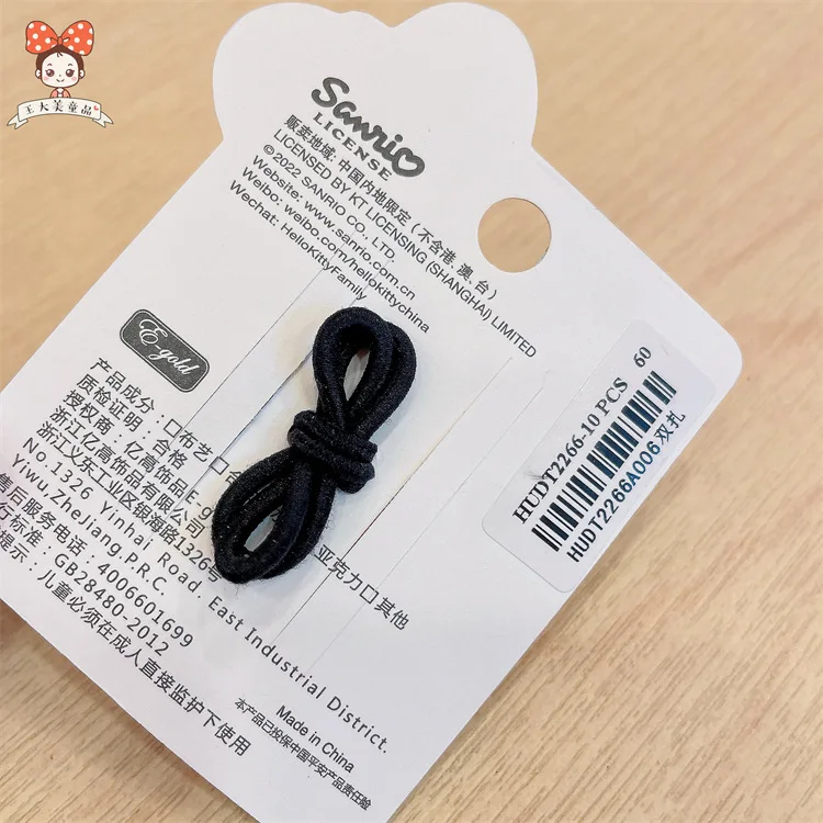 Kawaii Hello Kitty Hair Tie Sanrio Cute Cartoon Children Hair Band Baby Rubber Band Anime Y2K Girls Hair Ornaments Gift