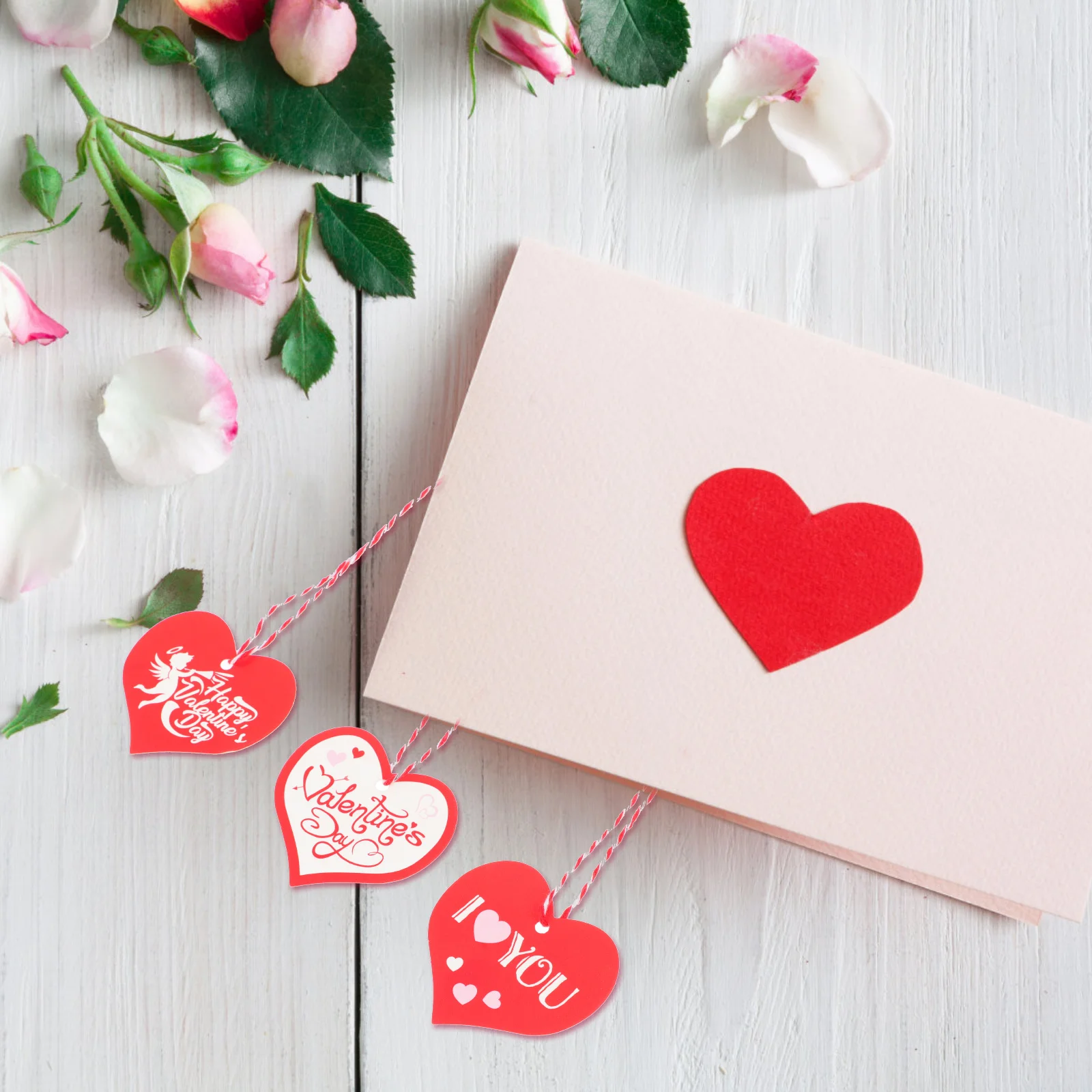 

150pcs 3 Bags Heart Bookmarks Valentine'S Day Gift Tags Paper Tags For Party Favor Decoration Hanging Pendant Office Paper Craft