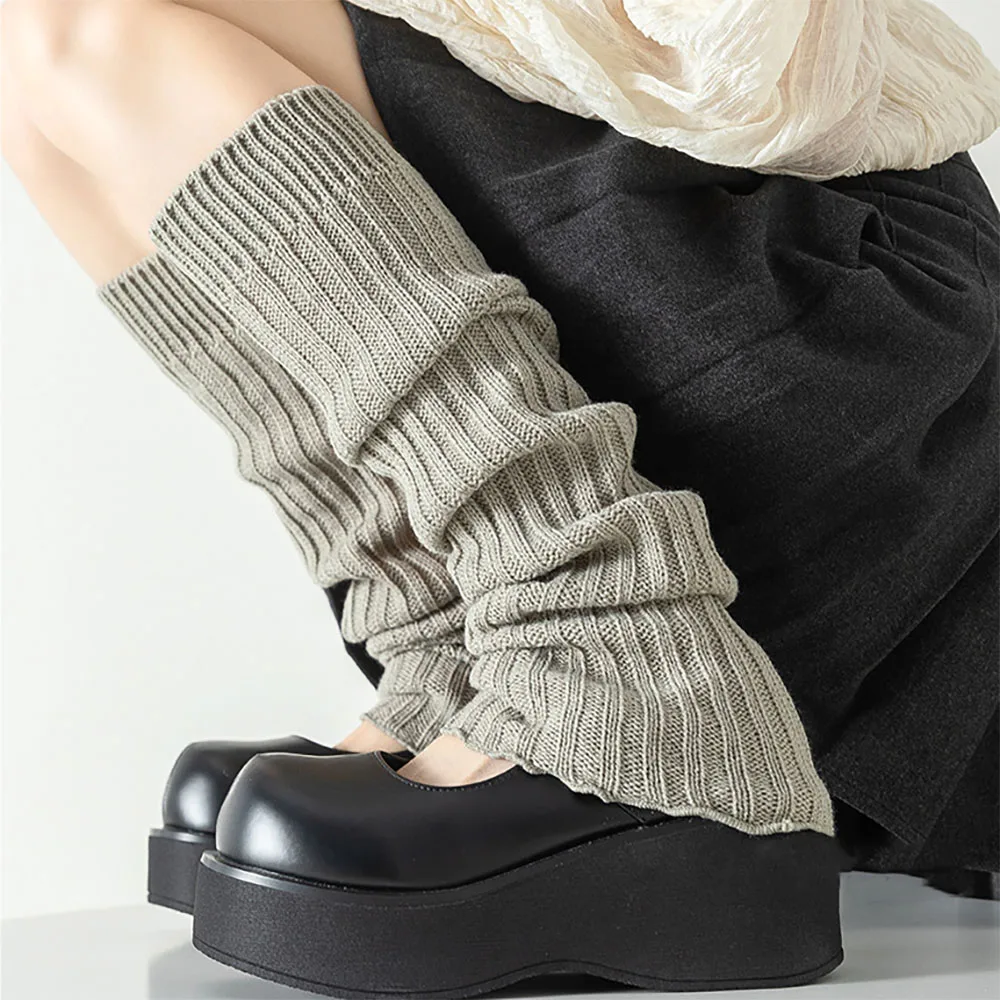 

Autumn Winter Leg Warmers Women's Sweet Long Socks Wool Knitted Foot Cover Arm Warmer Y2K Crochet Boot Cuffs Loose Socks