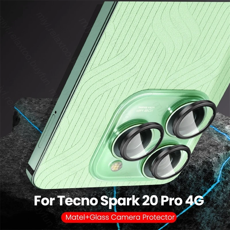 Aluminum Alloy Camera Protective Cover For Tecno Spark 20 Pro 4G Rear Lens Tempered Glass Cap On Spark20 Pro 20Pro Spark20Pro 4G