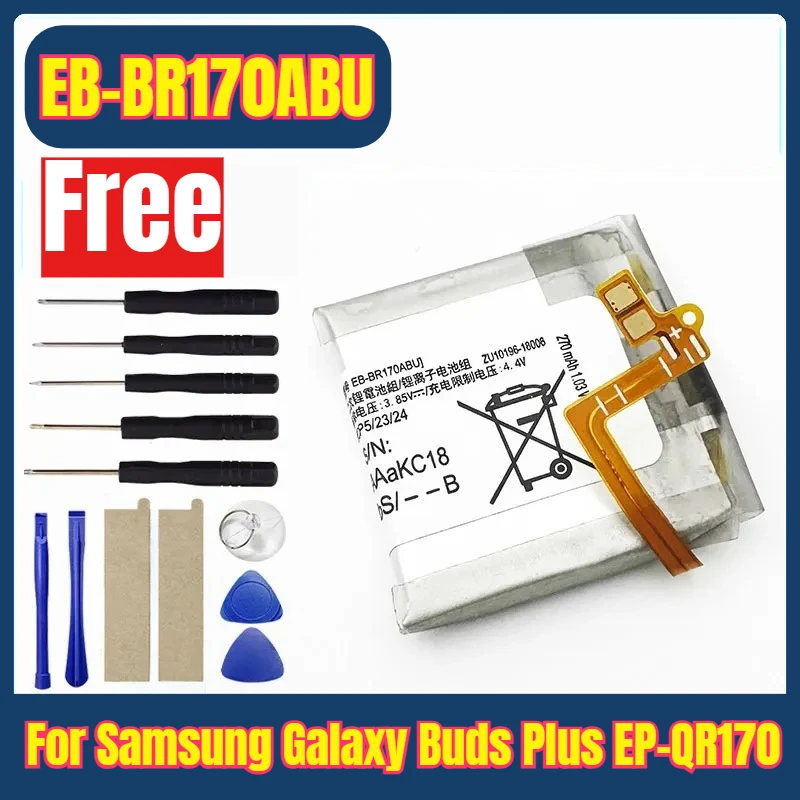

EB-BR170ABU 42mm 270mAh for Samsung Galaxy Buds Plus EP-QR170 Earphone Compartment Battery SM-R170 + Free Tools