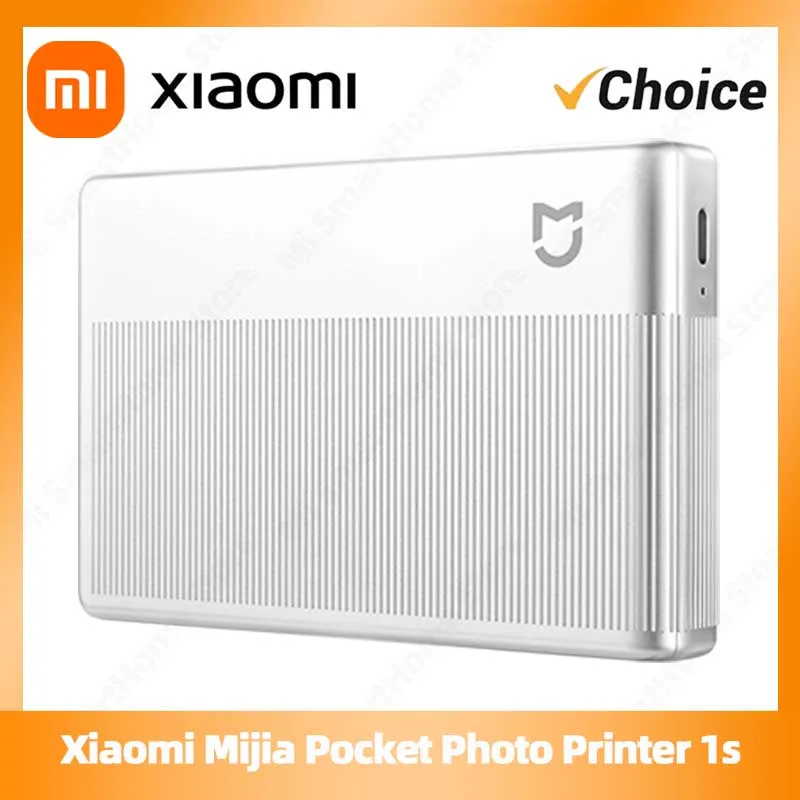 Xiaomi Pocket Photo Printer 1s Wireless Bluetooth Thermal Print AR Video ZINK Inkless Technology Portable Printing Mi home APP