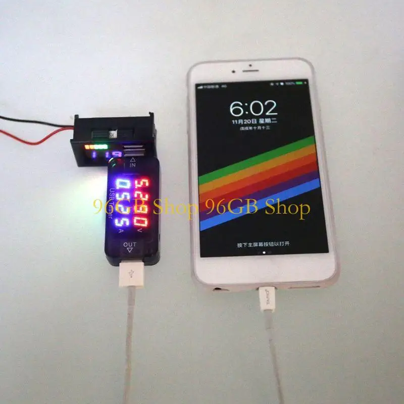 96GB Display Current Ammeter Voltmeter Tester Digital LCD Dete