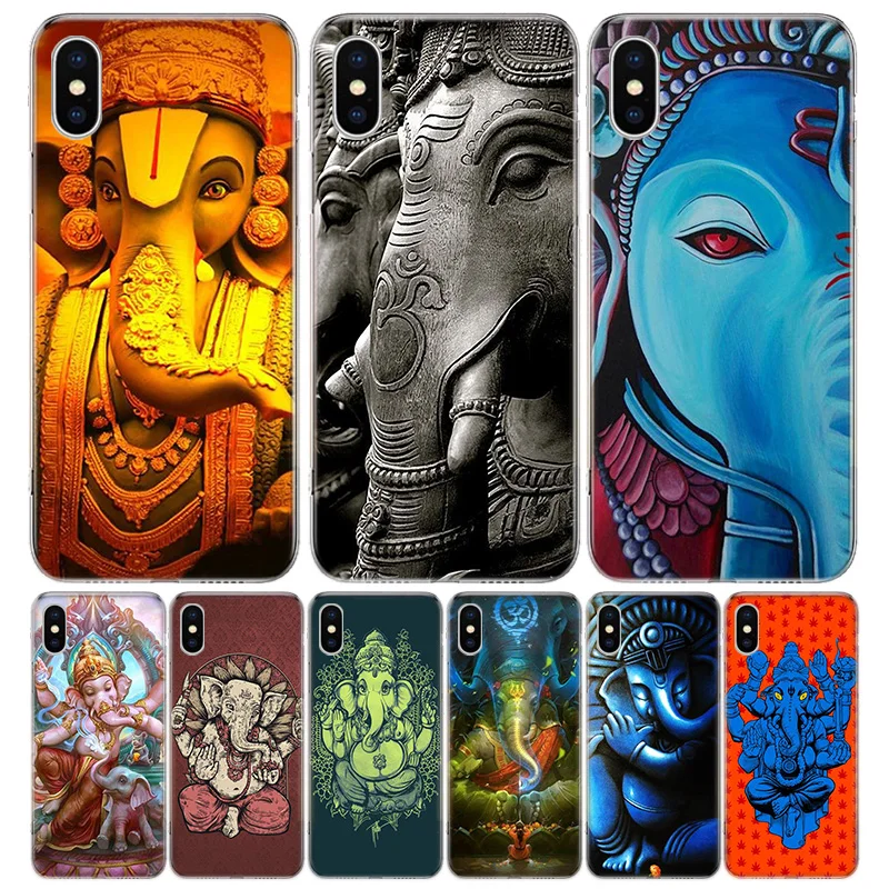 Ganesha Hindu God Ganesh Elephant Phone Case For iPhone 16 15 14 Plus 12 13 Mini 11 Pro Max X Xs  8 7 SE + Soft Fundas Coque She