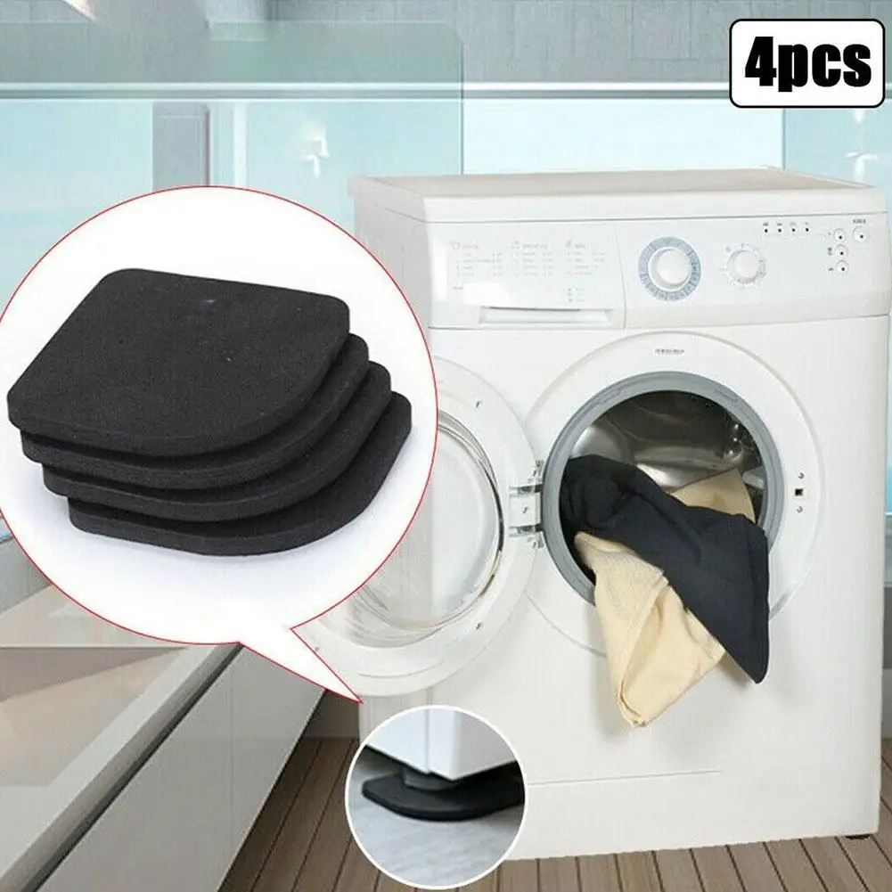 4Pcs Square Anti Vibration Pad Washing Machine Shock Pad Multifunctional Anti Vibration Mat Non-slip Mat Stand Refrigerator
