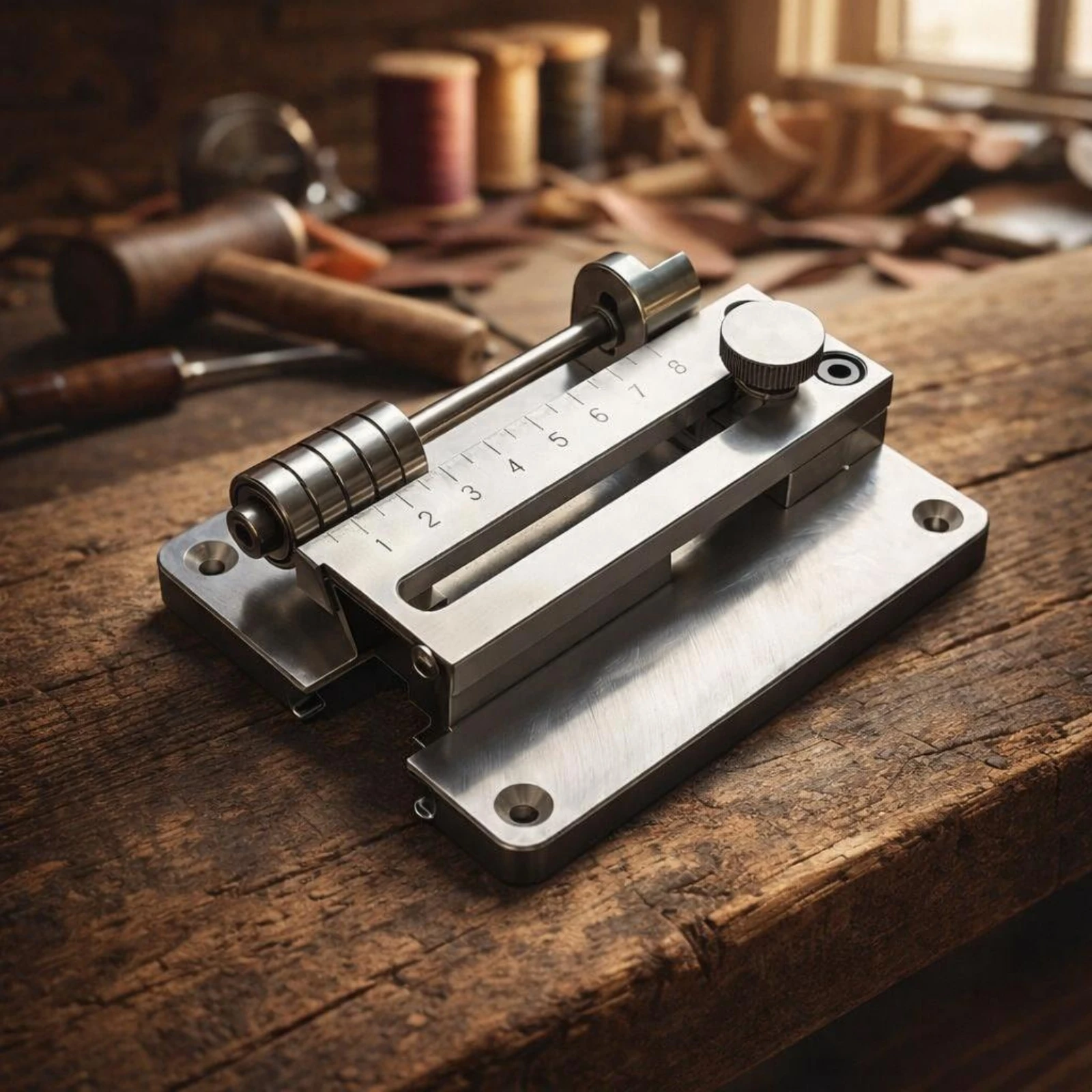 Leatherwork Vise - Manual Leather Cutter Measurement Scale Leather