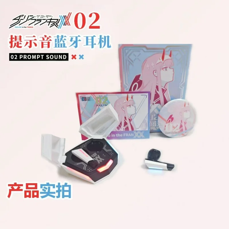 

Cute Darling In The Franxx Headset Anime Wireless Bluetooth 5.4 Noise Prevention Earphones Cartoon Portable Sports Earbuds