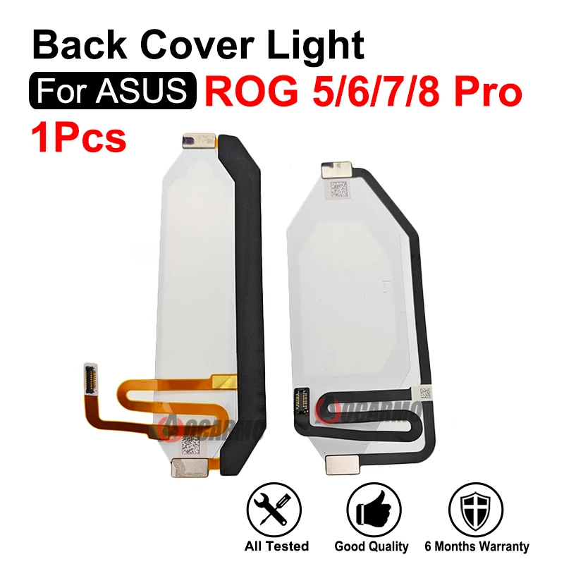 For ASUS ROG Phone 5 6 7 8 8Pro ROG6 Rog7 I005DA ROG5 ZS673KS Rear Back Cove Light Lamp Repair Replacement Part