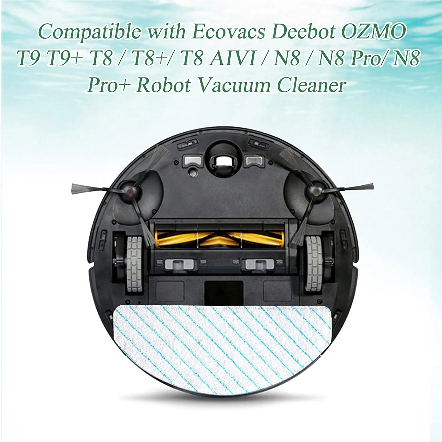 A02V-100 Stück Einweg-Mopp-Pads, Ersatz-Mopptücher, Pads für Ecovacs T9 T9+ T8 T8+ T8 AIVI N8 N8 Pro N8 Pro+ Roboter-Staubsauger