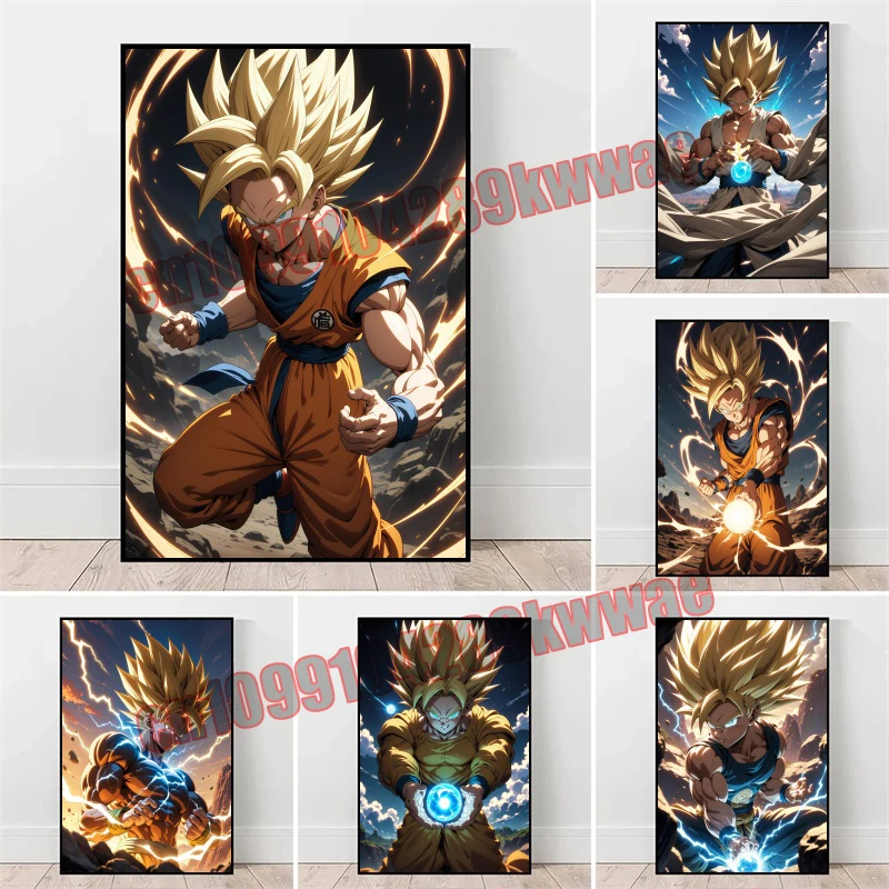 

Japanese Classic Cartoon Cartoon Dragon Ball High Quality Printing Art Poster Canvas Painting Suitable for Bedroom Decoration