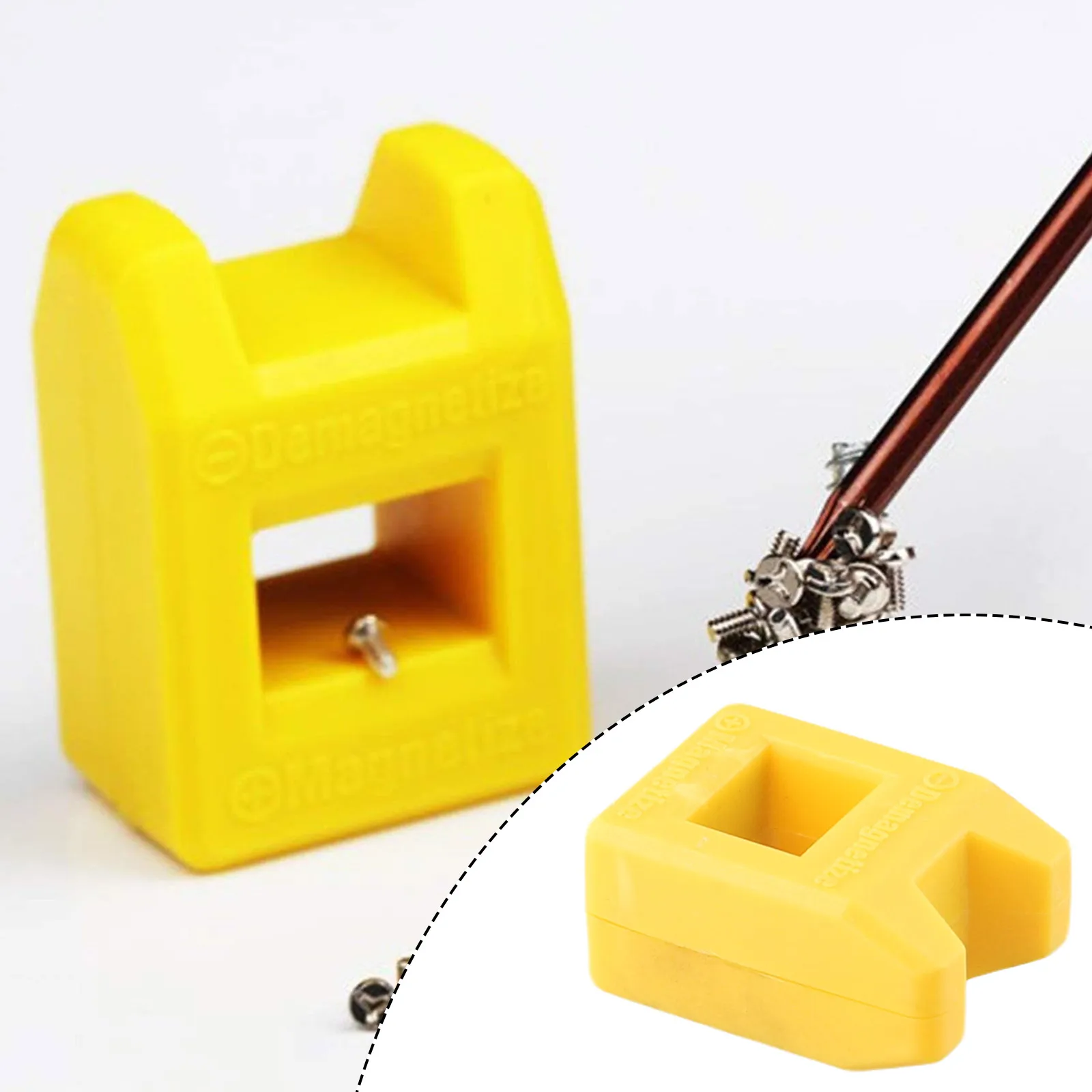 Parts Practical Demagnetizer Magnetizer 29*40*19mm Frashion Yellow Hyigh Quality 2pcs For Screwdrivers Steel Tools