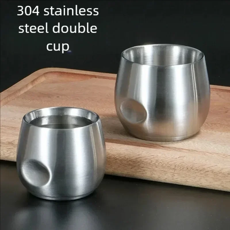 Durable Coffee Mug Espresso Cup, Double Insulation Thick Stainless Steel Cups for 150ml 200ml Kitchen Accessories Coffee Cup