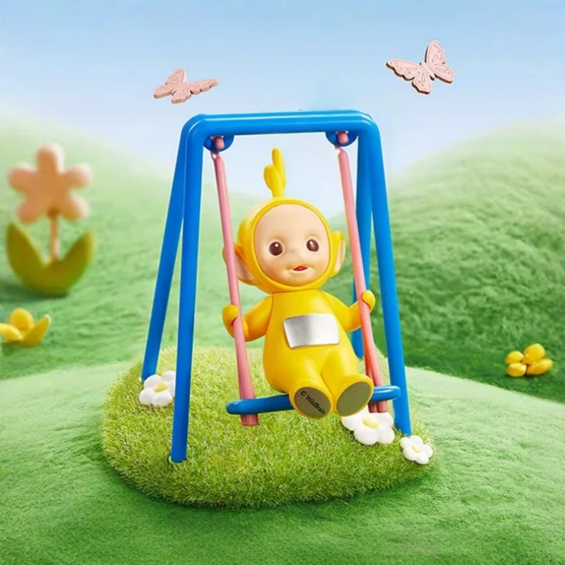 MINISO Teletubbies ماجيك آيلاند سلسلة صندوق أعمى لطيف تينكي وينكي نموذج الكرتون الحلي لعب الأطفال هدايا عيد الميلاد