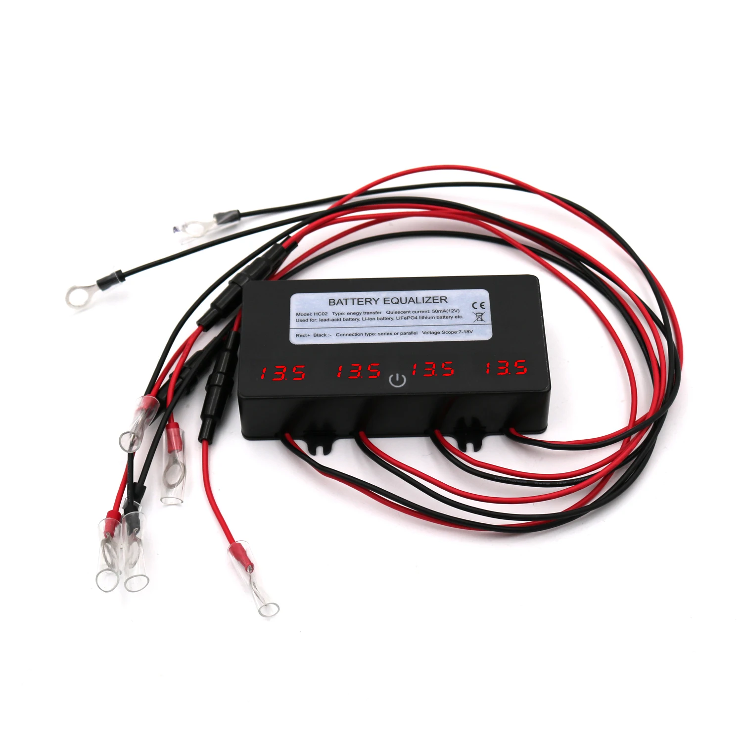 ANGUI HC02 Battery Equalizer Batteries 10 A Current Active Voltage Balancer Li li-ion Lead Acid Battery Connect LED Display