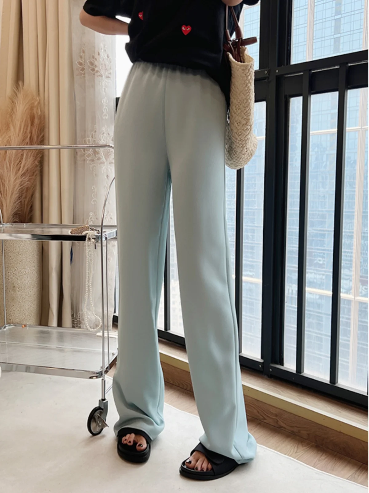 

Шелковые брюки Princ Barbara с высокой талией, однотонные, эластичные, прямые, драпированные, женские, модные