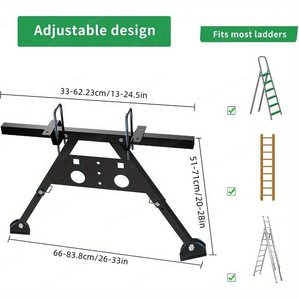 Roof ladder stabilizer, bracket, telescopic, wall bracket, sturdy and reliable