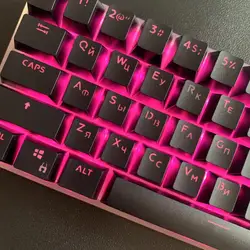 132 Keys Russian Keycaps Transparent Cyrillic for Mechanical Keyboard for MX Switches DIY Replacement Support Led Lighting