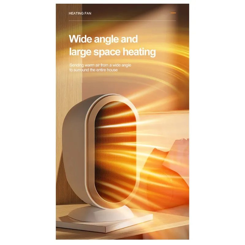 

B01C-Mini Heater 1200W Portable-Fast Heating, Quiet Operation, Safety EU Plug Design For Home And Feature For Office Use