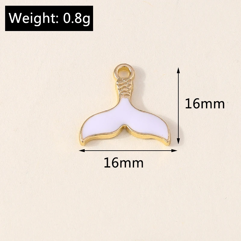 Leslie 10 teile/los Emaille Marine Leben Nette Fischschwanz Meerjungfrau Charms Anhänger für Halskette Ohrringe DIY Schmuck Machen Zubehör – Detail 31