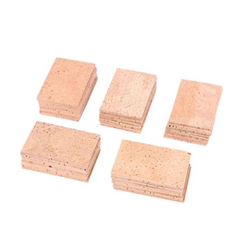 10 Pcs Universal Sax Neck Cork Natural Durable Wooden Alto Saxophone Neck Joint Cork Sheet for Alto/Soprano/Tenor Brass