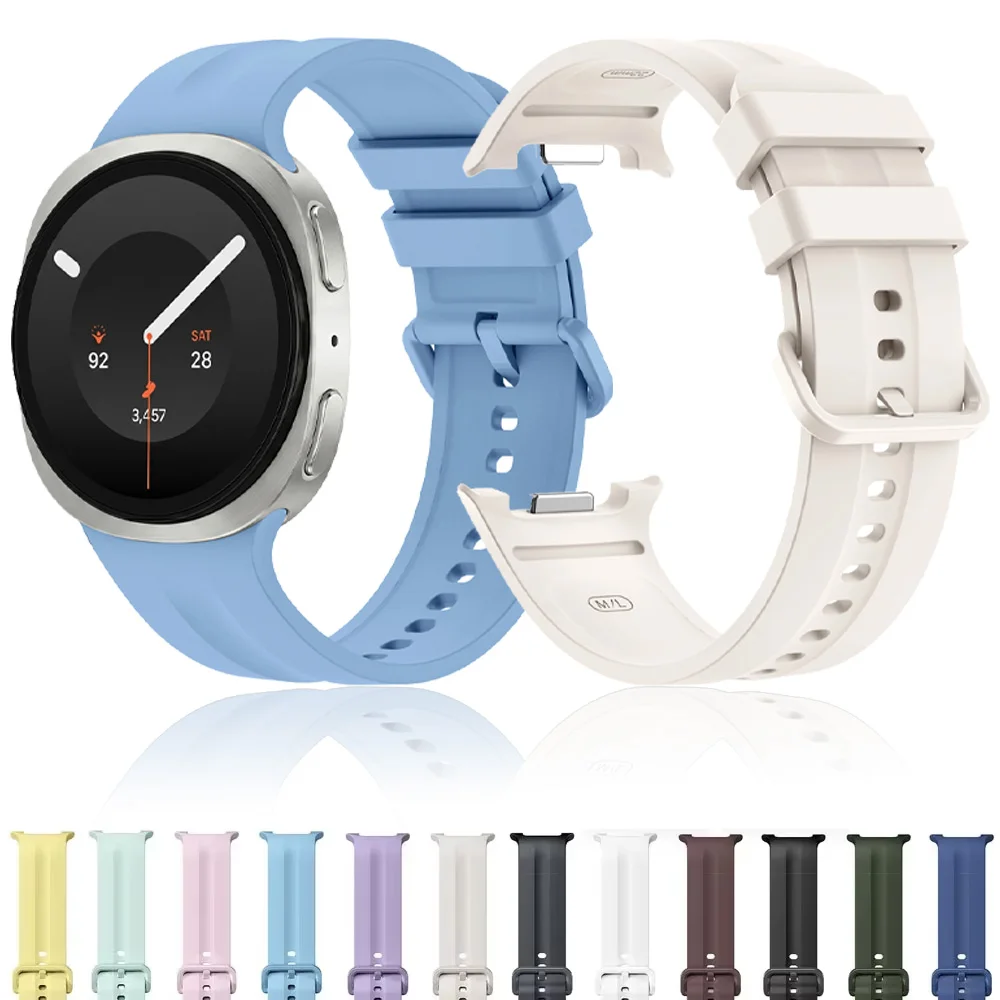 Silicone Strap For Samsung Galaxy Watch 9/8 44mm 40mm Official Adjustable Belt Wristband Galaxy Watch 8 Classic 46mm Accessories