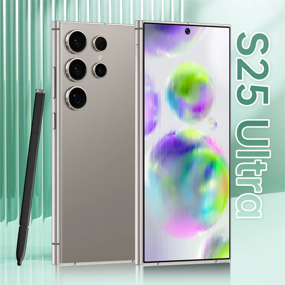 جديد S25 Ultra HOT 2025 أصلي 7.3 بوصة ذكي 5G بطاقة مزدوجة الاستعداد المزدوج نظام أندرويد 14 الإصدار العالمي بطارية 7800 مللي أمبير في الساعة