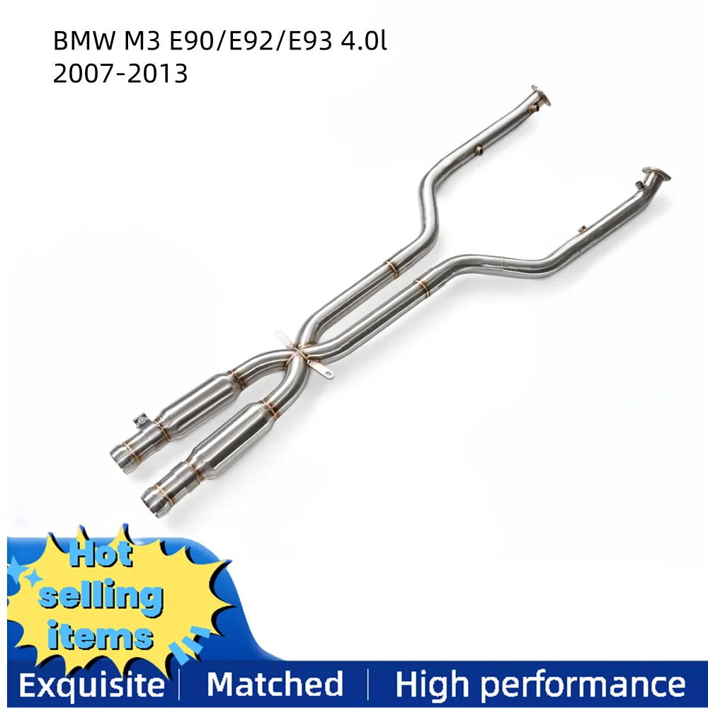 Stainless steel exhaust middle pipe for BMW M3 E90/E92/E93 4.0l 2007-2013 exhaust pipe resonator retrofit upgrade